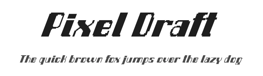 Pixel Draft by Galdino Otten Fonts — Display Font