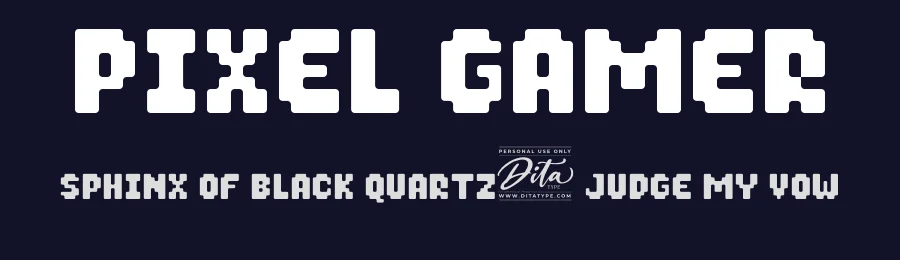 Pixel Gamer by Ditatype — Display Font — thumbnail 2