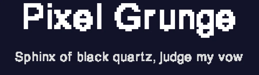 Pixel Grunge by Ren Zarate — Display Font — thumbnail 2