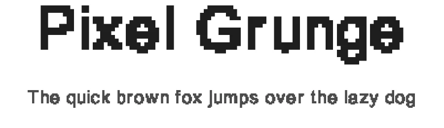 Pixel Grunge by Ren Zarate — Display Font
