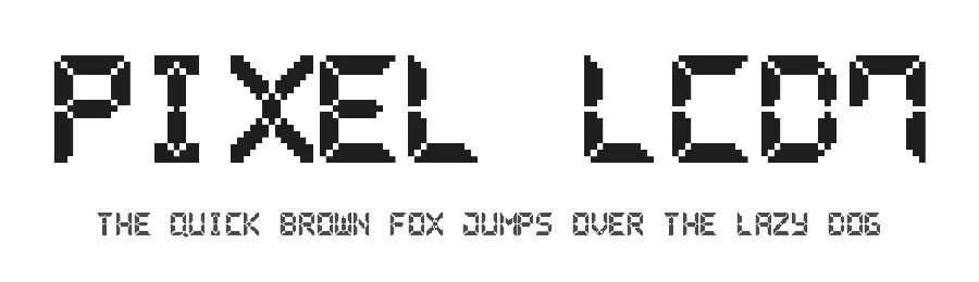 Pixel LCD7 by Style-7 — Display Font