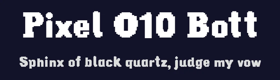 Pixel O10 Bott by Galdino Otten Fonts — Display Font — thumbnail 2