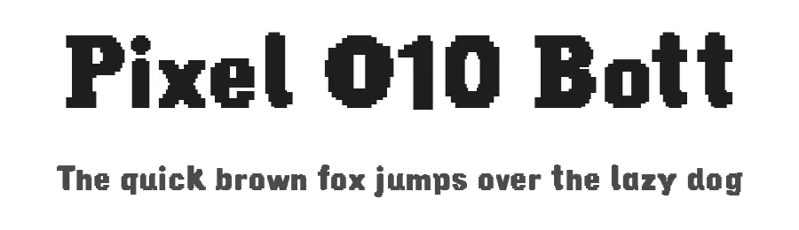 Pixel O10 Bott by Galdino Otten Fonts — Display Font