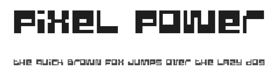 Pixel Power by dustBUST — Display Font