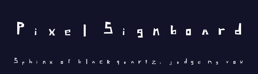 Pixel Signboard by Extram Studios — Decorative Font — thumbnail 2
