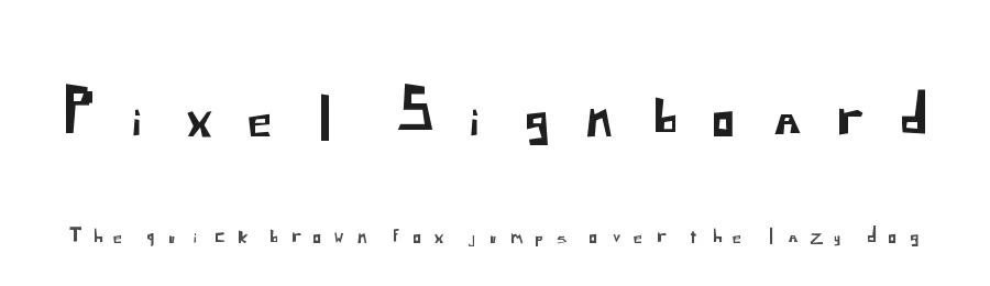 Pixel Signboard by Extram Studios — Decorative Font