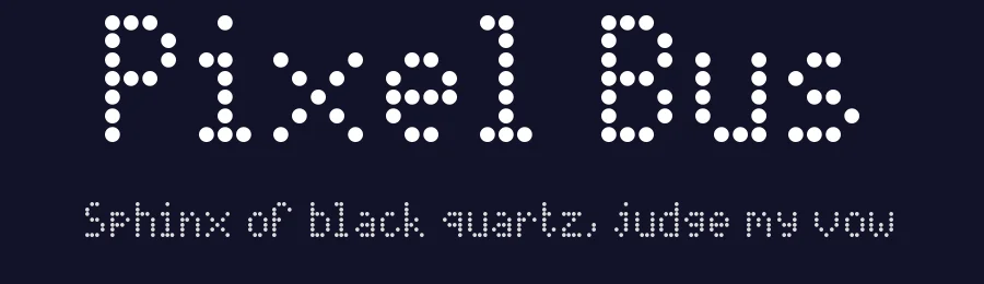 Pixel Bus by Aluminium — Display Font — thumbnail 2