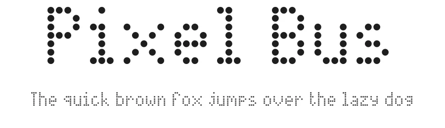 Pixel Bus by Aluminium — Display Font