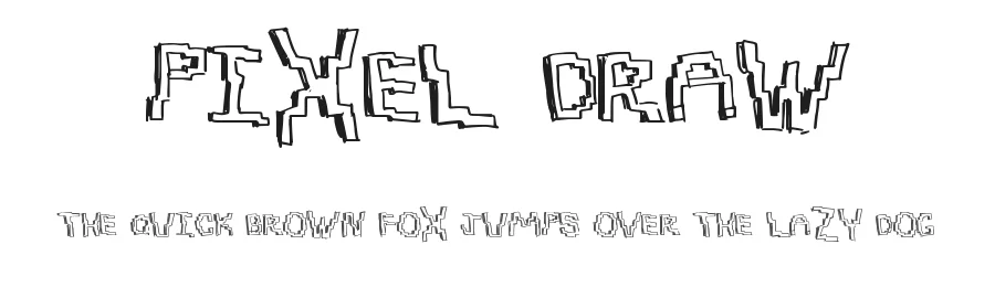 Pixel Draw by Xerographer Fonts — Decorative Font