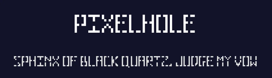 Pixelhole by bob jones — Display Font — thumbnail 2