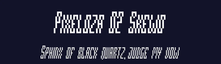 Pixeloza 02 Skewo by Fontsphere — Decorative Font — thumbnail 2
