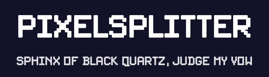 PixelSplitter by Manfred Klein — Display Font — thumbnail 2