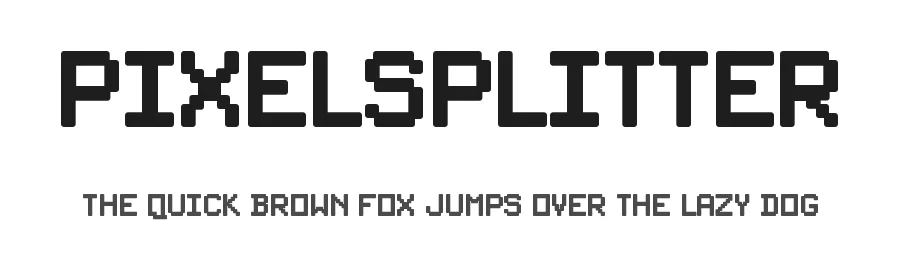 PixelSplitter by Manfred Klein — Display Font
