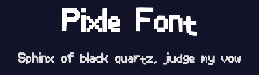 Pixle Font by Carlos Flores — Display Font — thumbnail 2