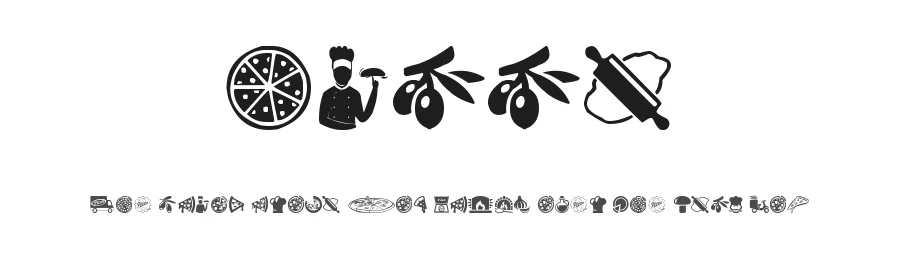 Pizza by Woodcutter — Dingbats Font