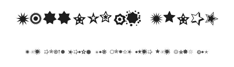 PizzaDude Stars by Pizzadude — Dingbats Font