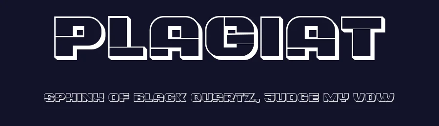 Plagiat by Vladimir Nikolic — Decorative Font — thumbnail 2