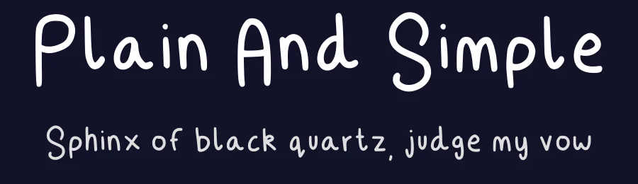 Plain And Simple by itsjustches — Script Handwritten Font — thumbnail 2