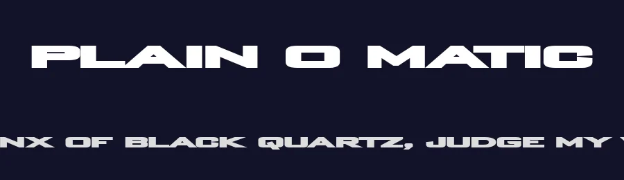 Plain O Matic by Utopia — Display Font — thumbnail 2