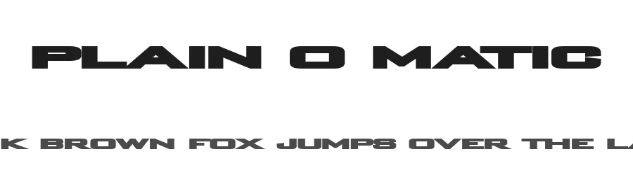 Plain O Matic by Utopia β Display Font