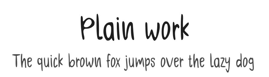 Plain work