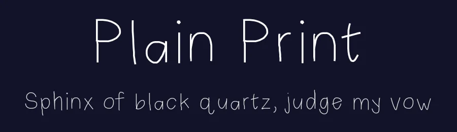 Plain Print by katherine — Script Handwritten Font — thumbnail 2