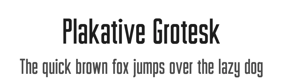 Plakative Grotesk by Uwe Borchert — Sans Serif Font