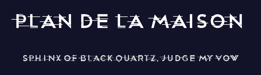 Plan De La Maison by Vladimir Nikolic — Decorative Font — thumbnail 2