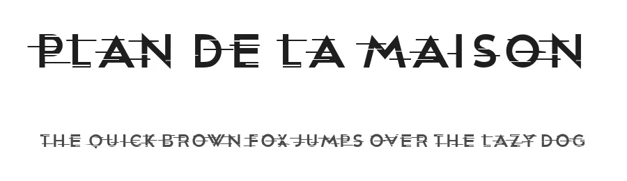 Plan De La Maison by Vladimir Nikolic — Decorative Font