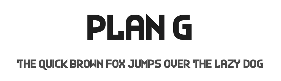 Plan G by Chequered Ink — Sans Serif Font