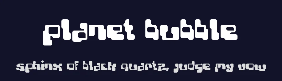 Planet Bubble by Planet — Display Font — thumbnail 2
