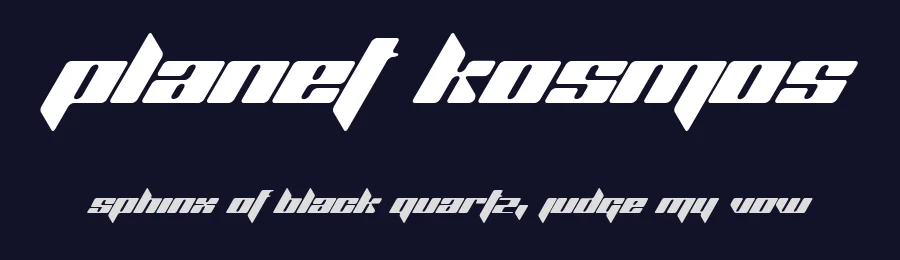 Planet Kosmos by Planet — Display Font — thumbnail 2