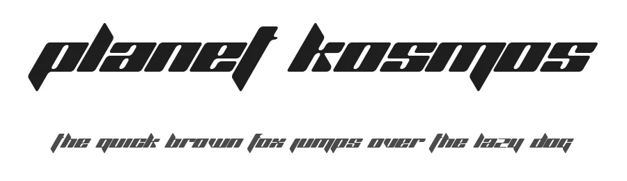 Planet Kosmos by Planet — Display Font
