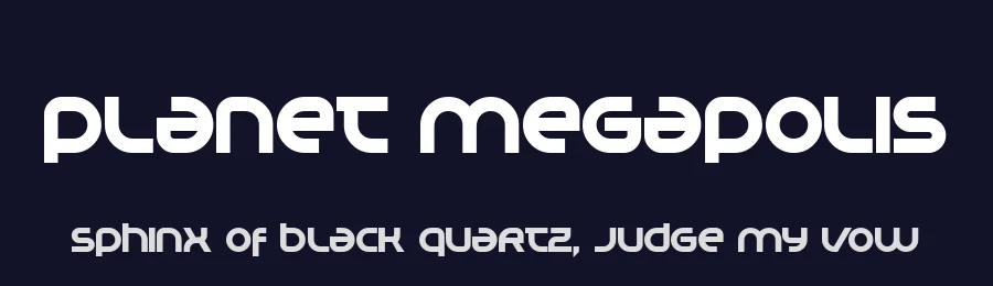 Planet Megapolis by Planet — Display Font — thumbnail 2