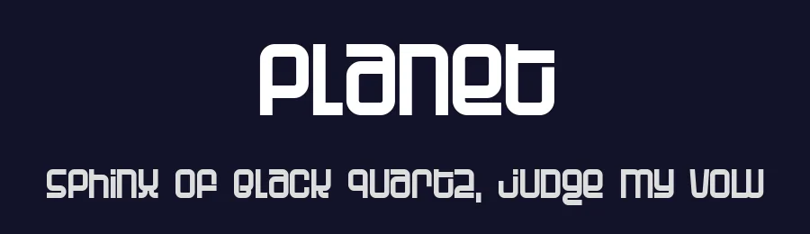 Planet by Fontalicious — Display Font — thumbnail 2