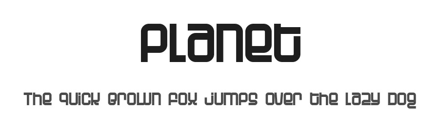 Planet by Fontalicious — Display Font