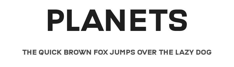 Planets by Vladimir Nikolic — Sans Serif Font