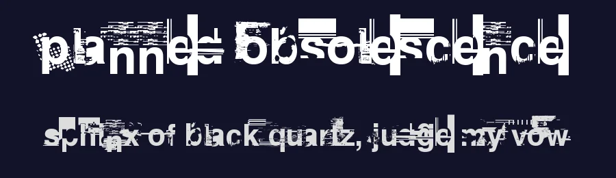 Planned Obsolescence by Vic Fieger — Decorative Font — thumbnail 2