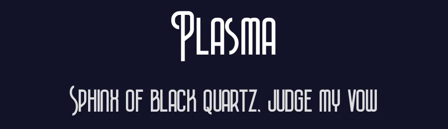 Plasma by Peter Olexa — Decorative Font — thumbnail 2