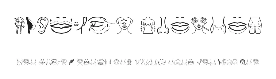 Plastic Surgery by Woodcutter — Dingbats Font