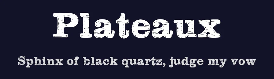 Plateaux by Jake Luedecke — Decorative Font — thumbnail 2