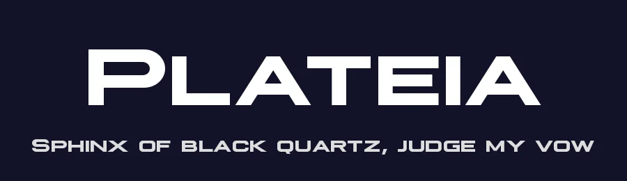 Plateia by Steve Gardner — Sans Serif Font — thumbnail 2