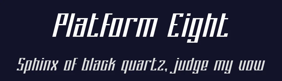 Platform Eight by Frederic — Display Font — thumbnail 2