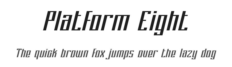 Platform Eight by Frederic — Display Font