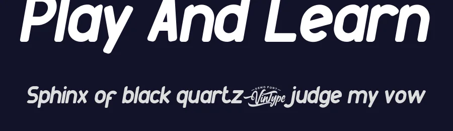 Play And Learn by VinType — Sans Serif Font — thumbnail 2