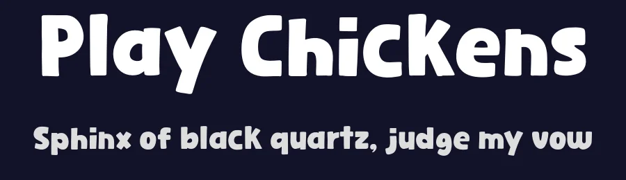 Play Chickens by Khurasan — Decorative Font — thumbnail 2