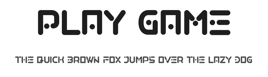 Play Game by Erik Studio — Display Font