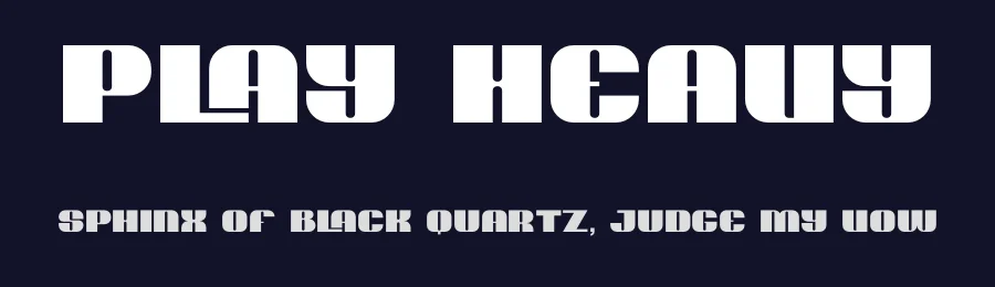 Play Heavy by Don Marciano — Sans Serif Font — thumbnail 2