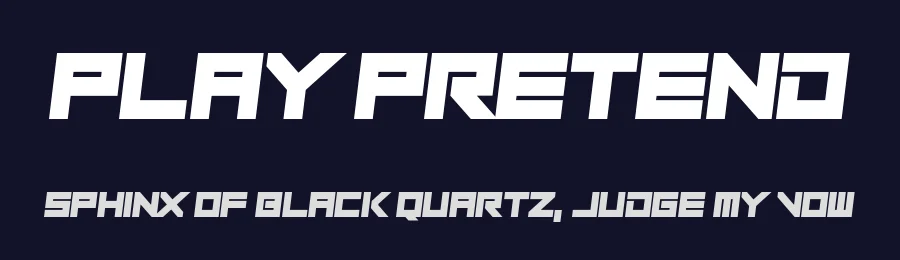 Play Pretend by Chequered Ink — Display Font — thumbnail 2