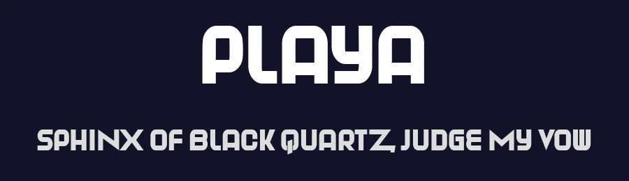 Playa by Vladimir Nikolic — Sans Serif Font — thumbnail 2